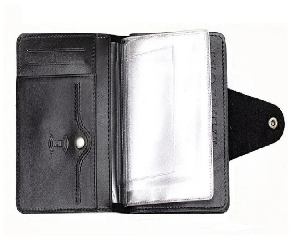 Обложка для документов Форсаж-9 с RFID-защитой, черный