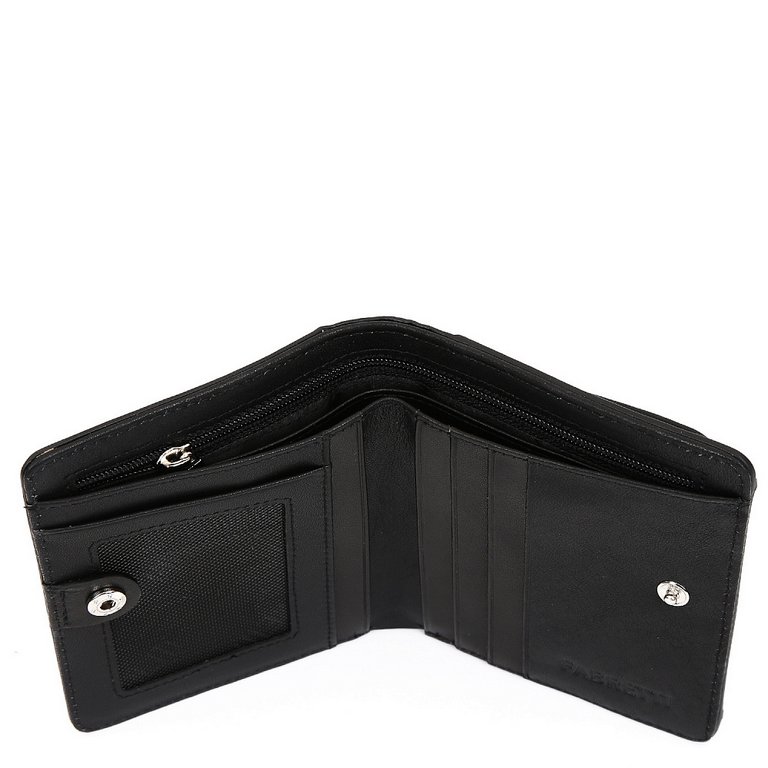 Портмоне FABRETTI мужское, нат.кожа, 10*11*3см, черный