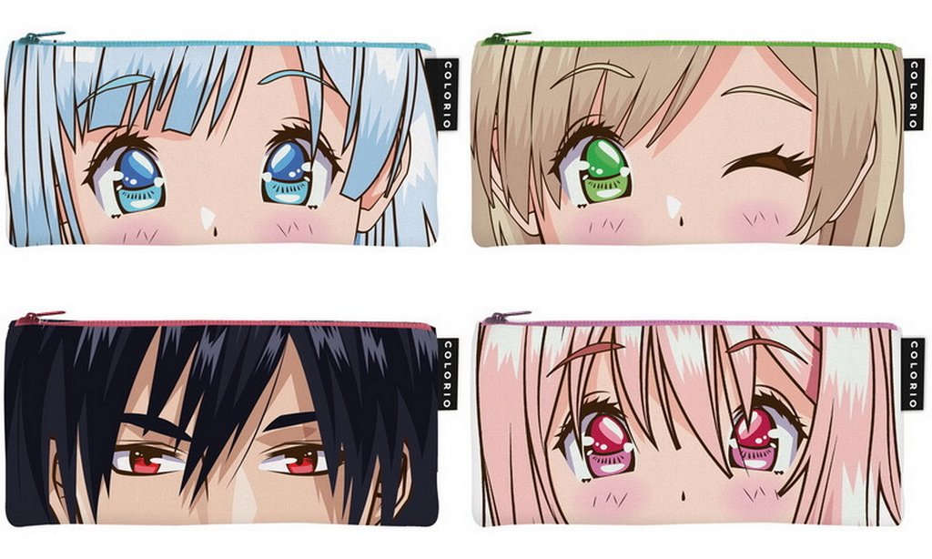 Пенал  для девочки Colorio "Аниме" 20*9*0,5 см (ассорти)