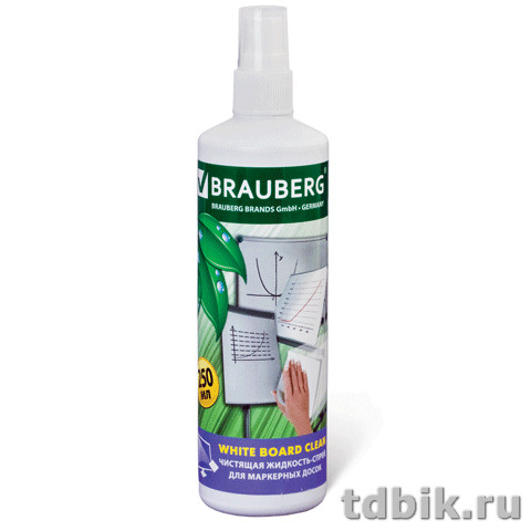 Очиститель для досок спрей 250мл Brauberg White board Clean