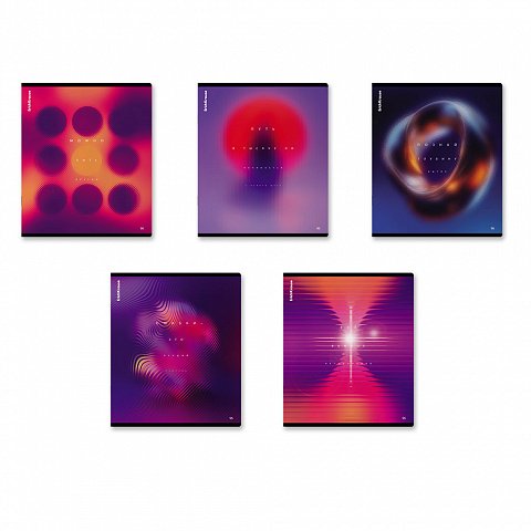 Тетрадь 96 лист кл. А5 на скрепке "Misty" 5 ВИДОВ