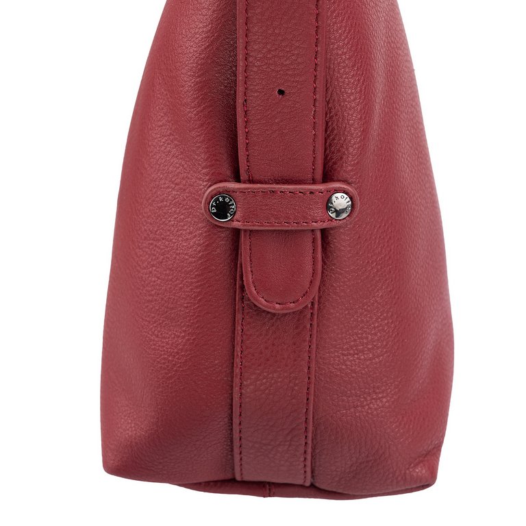 Сумка женская Dr.Koffer 32х23х12см см, нат.кожа бордовая