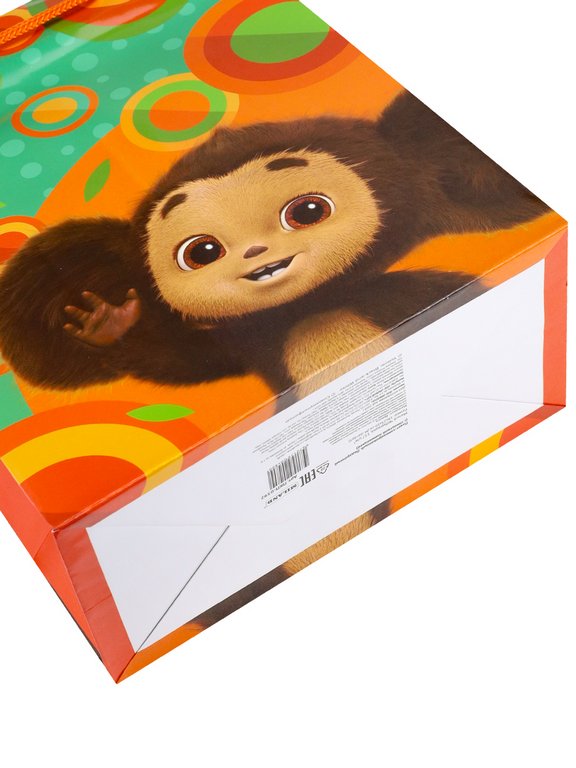 Пакет бумажный 11,5*14,5см ламинированный "Милый Чебурашка"