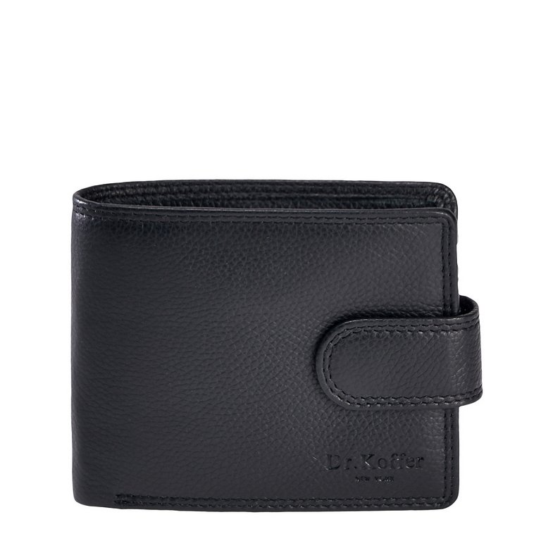 Портмоне Dr.Koffer 11*9,5см, нат. кожа, черный