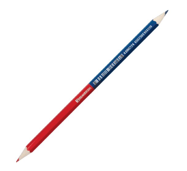 Карандаш двухцветный BRAUBERG красно-синий, 2.9мм