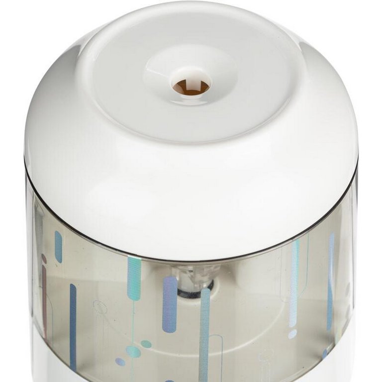 Точилка электрическая Deli 1 отверстие, белая,  на батарейках (в комплект не входят)