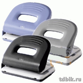 Дырокол до 25л метал. Deli Pro с линейкой ассорти