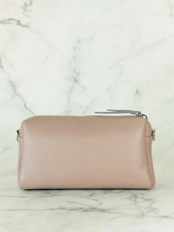 Сумка женская Mistral малая, цвет пепельно/розовый, кожа