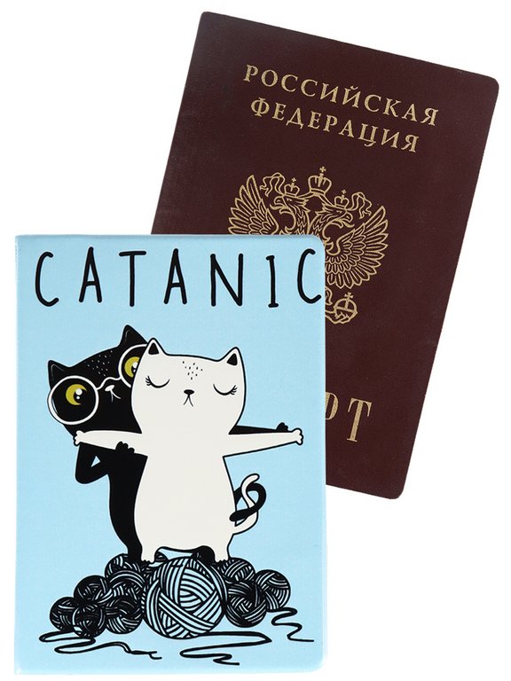 Обложка для паспорта MILAND "Котаник" ПВХ slim
