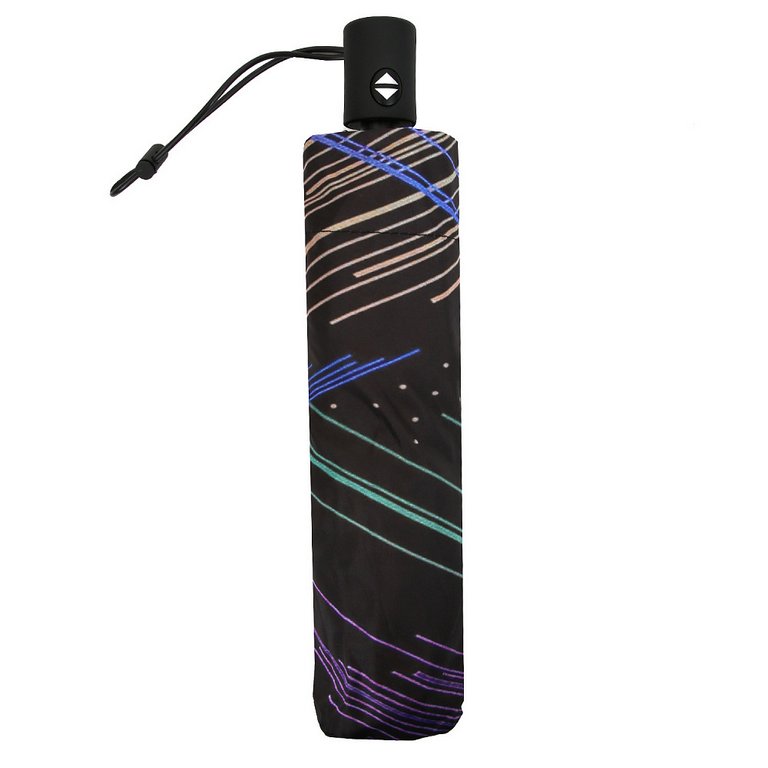 Зонт женский автомат Fabretti, 3 сложения, эпонж, синий