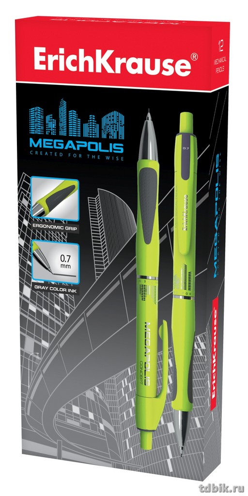 Карандаш механический 0.7 мм ErichKrause "Megapolis" салатовый корпус