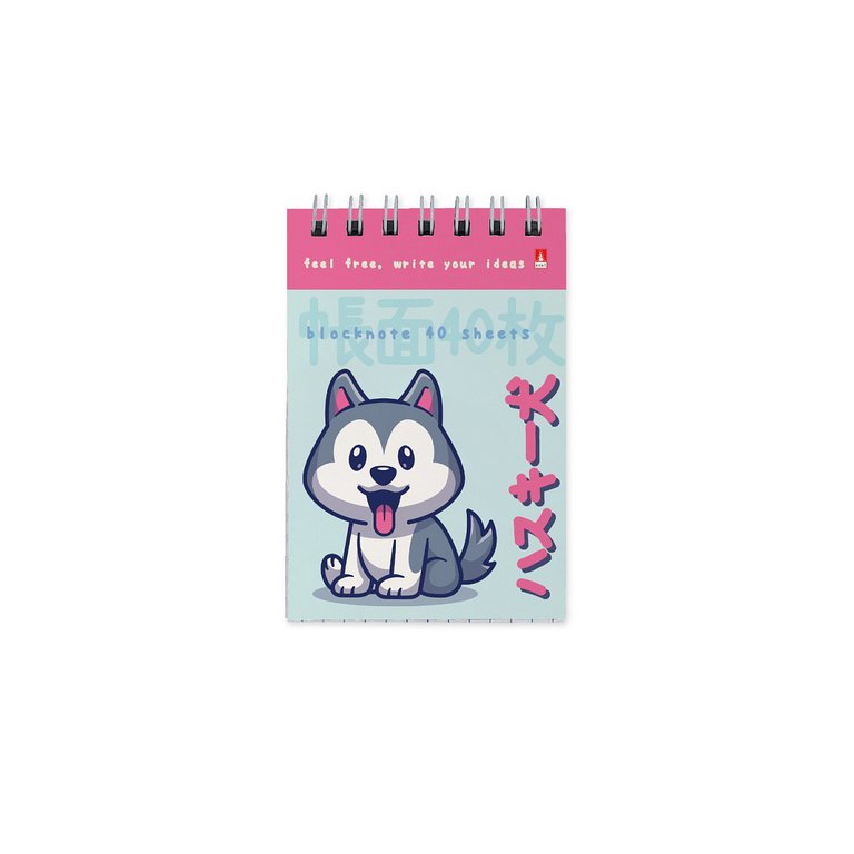 Блокнот А7  40л.,  68*101 мм, на гребне Альт "KAWAII ANIMALS" 4 вида