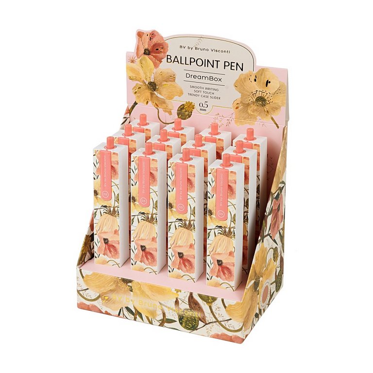 Ручка шариковая Bruno Visconti "Flora Цветочная страсть" в подарочном пенале (0,5 мм)