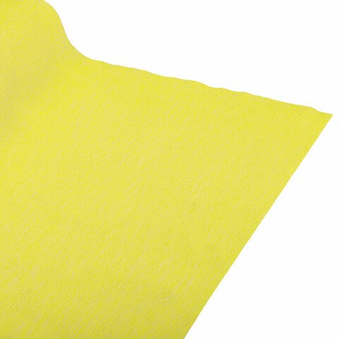 Бумага креповая 50*250 желтая, в рулоне, Brauberg