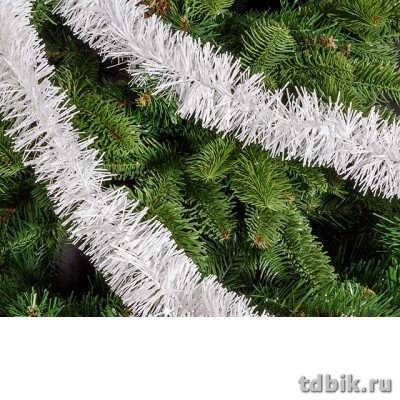 Мишура d  50мм, длина 2м "Праздничная" цвет белый MOROZCO