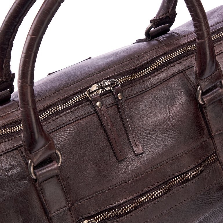 Сумка дорожная Dr.Koffer  50х32х20 см нат. кожа, коричневая