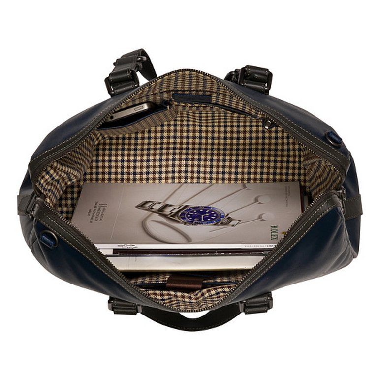 Сумка для документов Dr.Koffer, нат. кожа, синяя