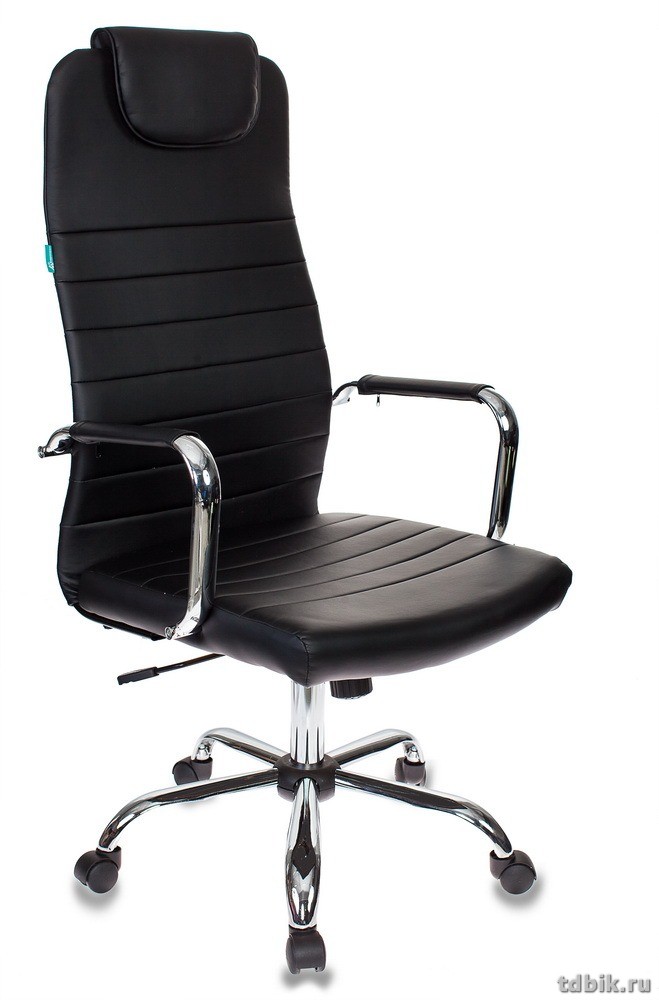 Кресло руководителя Бюрократ KB-9/ECO (искусственная кожа крестовина хром, цв. черный)