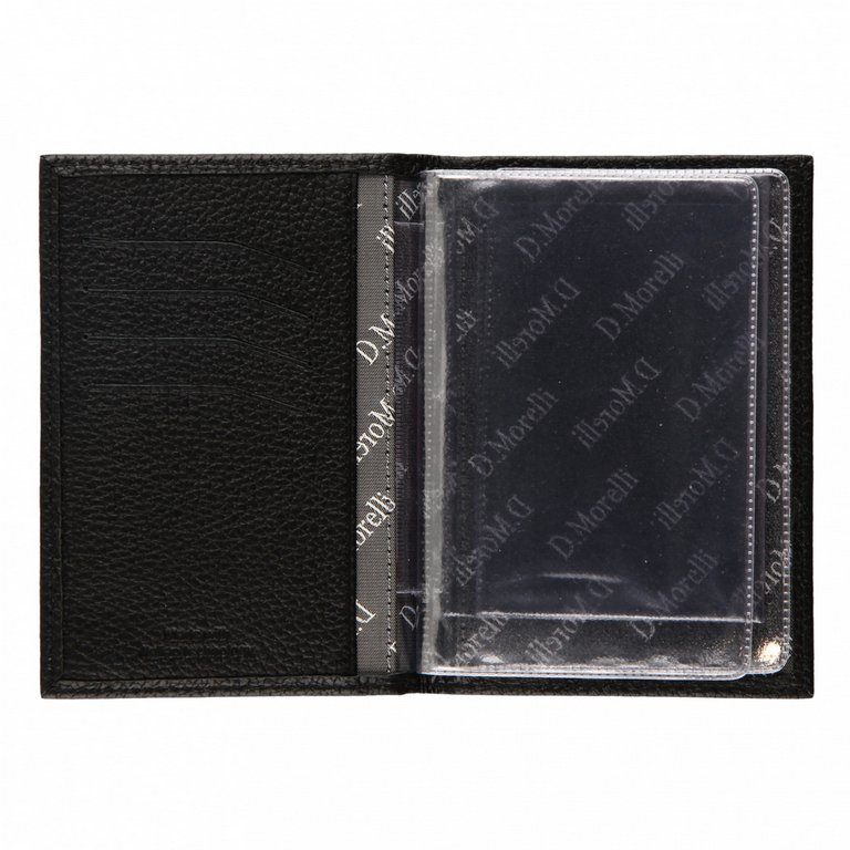 Бумажник водителя D.Morelli "Texas" нат. кожа, черный