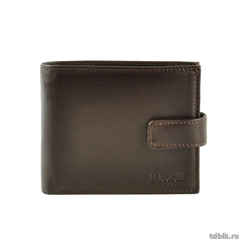 Портмоне D.Morelli мужское "Brown" с хляст., нат.кожа