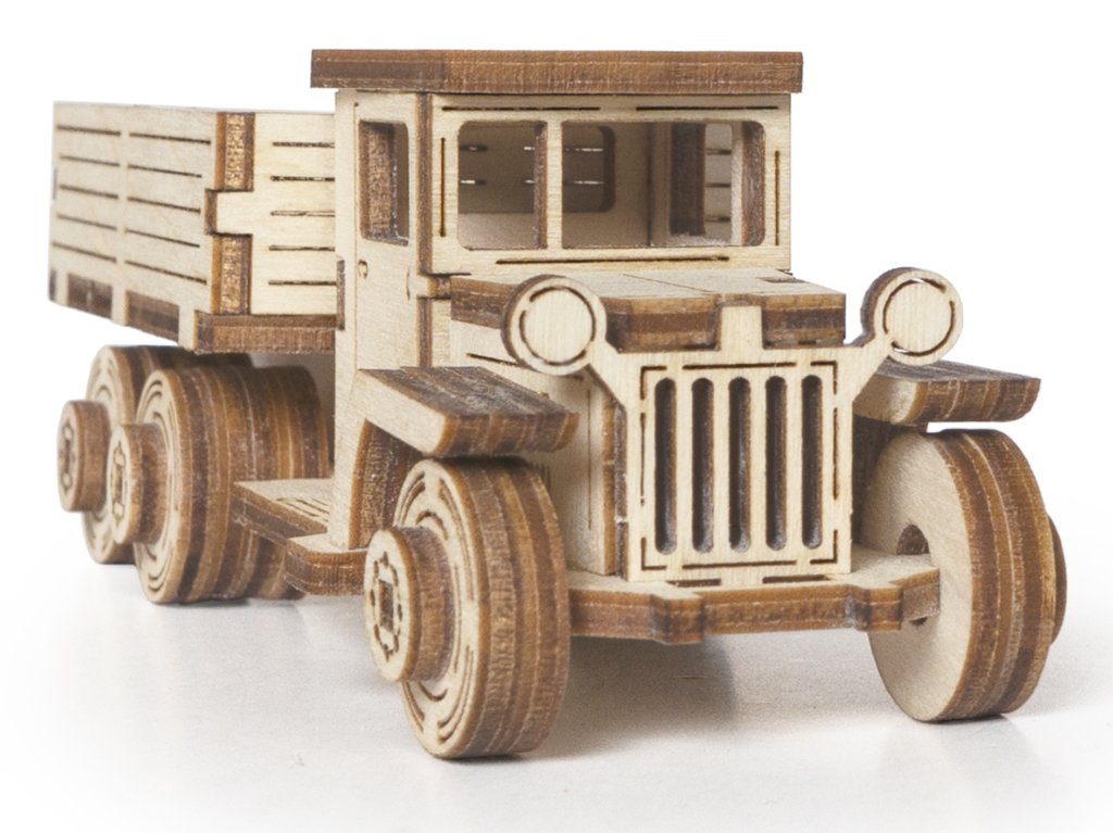 Сборная модель из дерева   49 дет. "Грузовичок ЛТ-В" 120*45*50мм