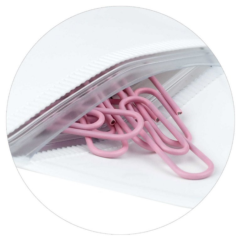 Скрепки розовые "Белый котик" 28 мм 40 шт/уп