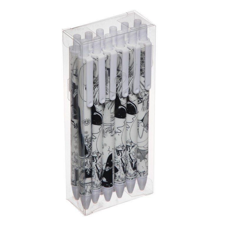 Ручка гелевая с рис. автоматическая Calligrata "Комикс Аниме" 0,38мм, черная