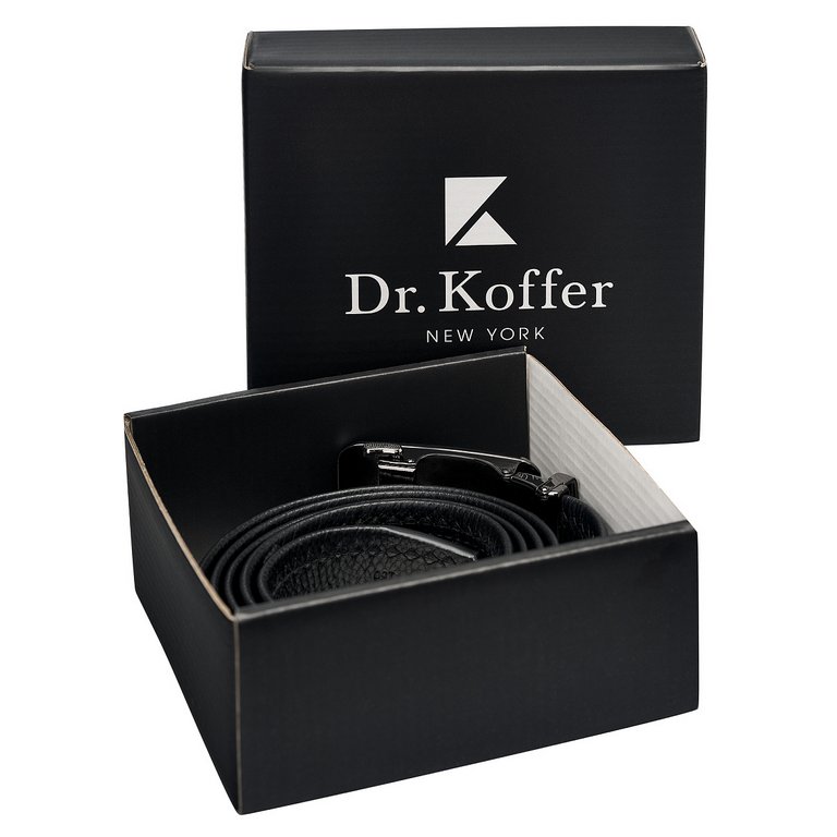 Ремень Dr.Koffer мужской нат. кожа, черный