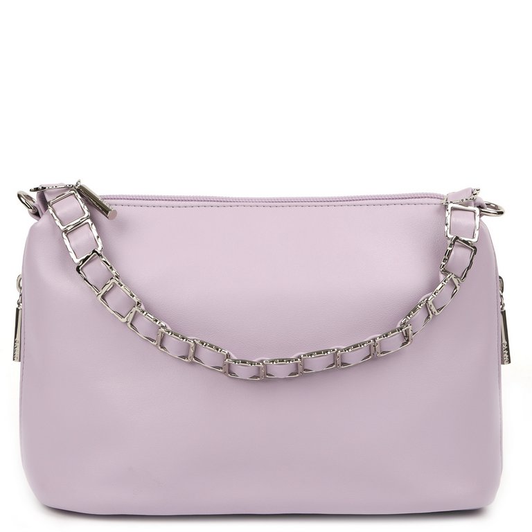 Сумка женская Palio 26х17х10 см, нат. кожа, лиловый