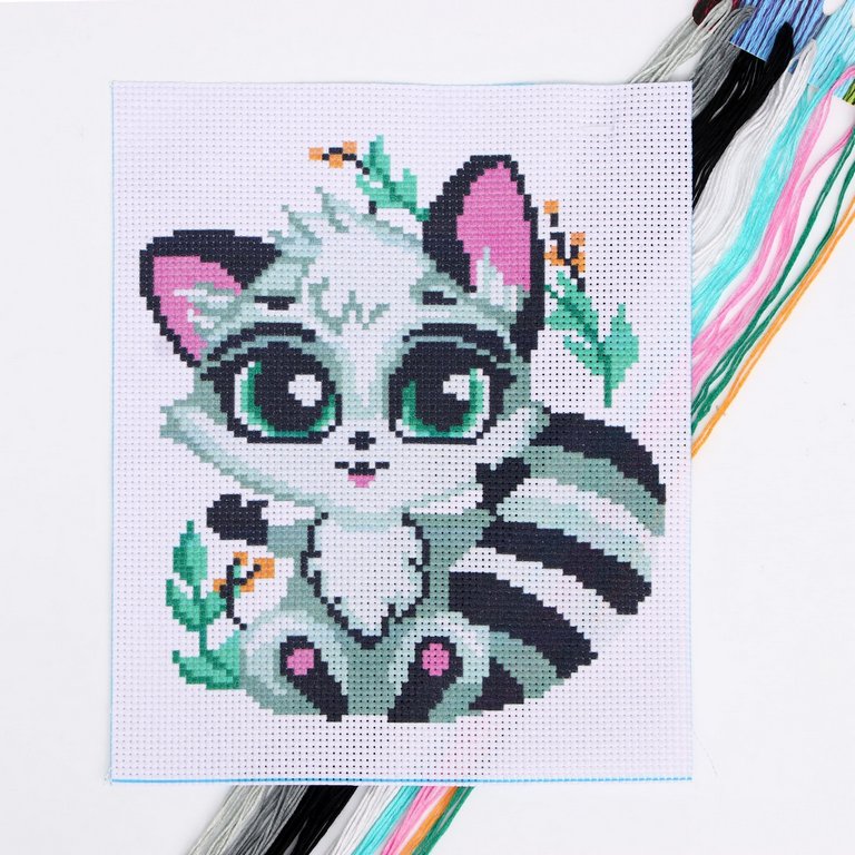 Вышивка крестиком "Енотик" 25х20 см Школа талантов