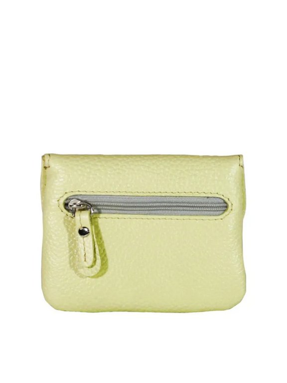 Портмоне D.Morelli женское "Бриенна"  мини, нат.кожа, лимон