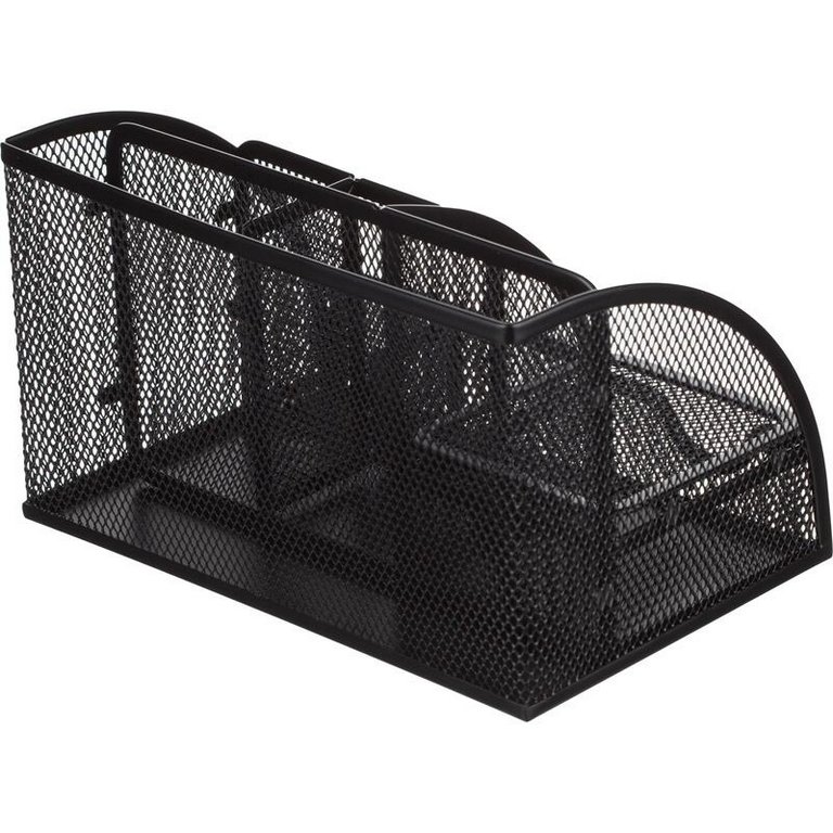 Подставка наст д/канц. принадлеж. металл, Attache 13*22*14 см 7 отд. черная