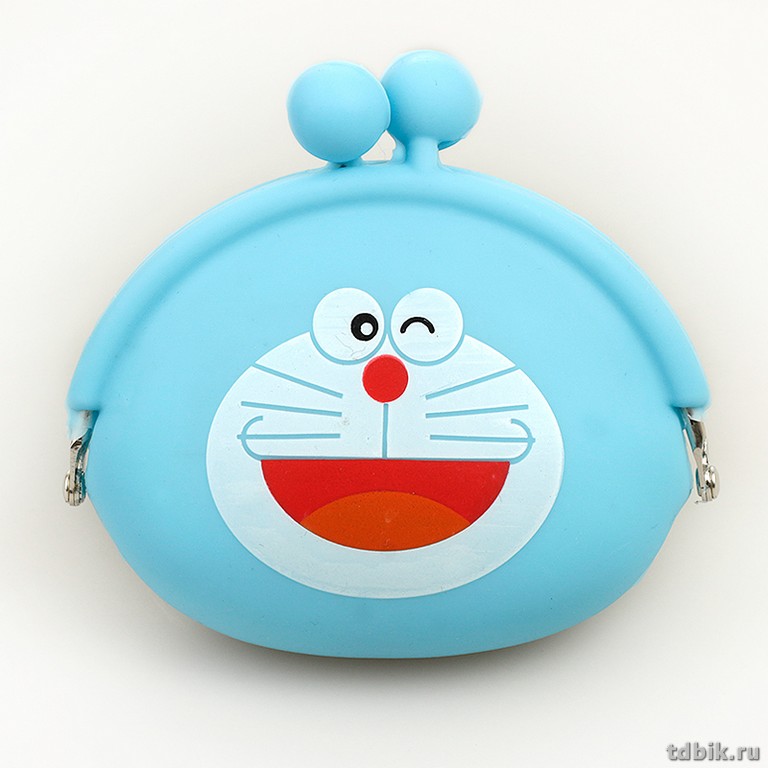 Кошелек детский силикон "Котенок" голубой