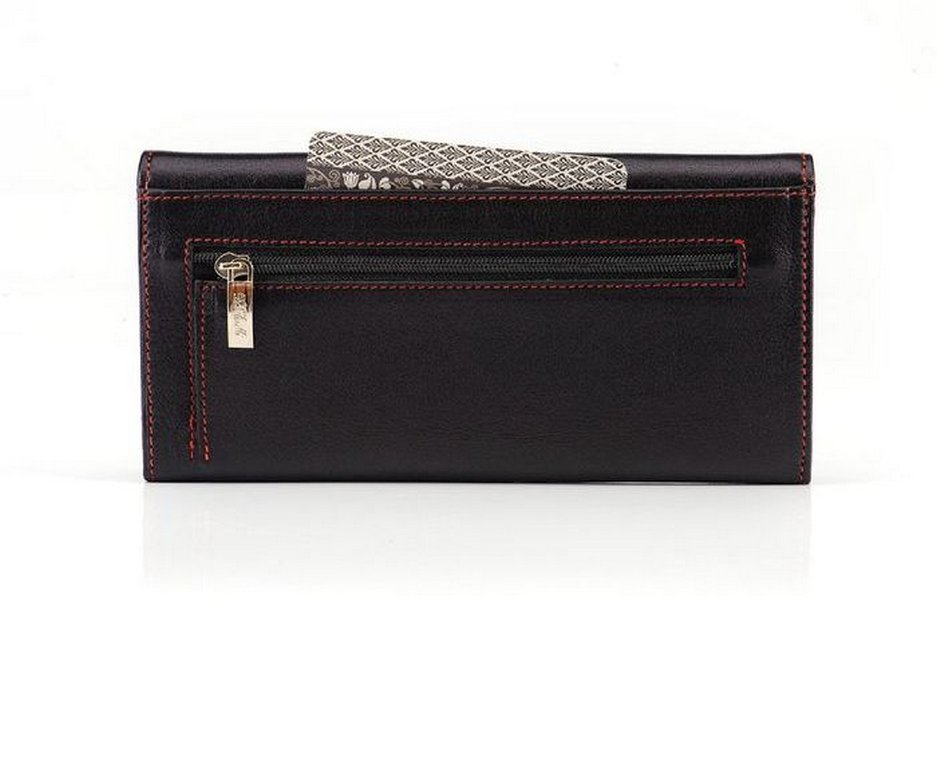 Портмоне D.Morelli женское"Кармен" нат.кожа, черный