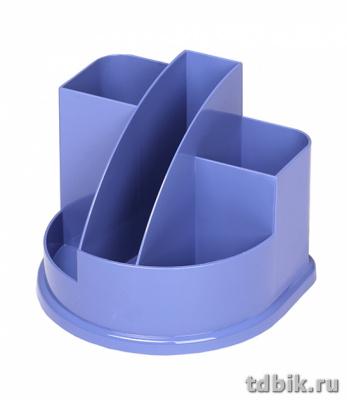 Подставка наст д/канц. принадлеж. Стамм "Авангард" 5 отд. голубая (пластик)