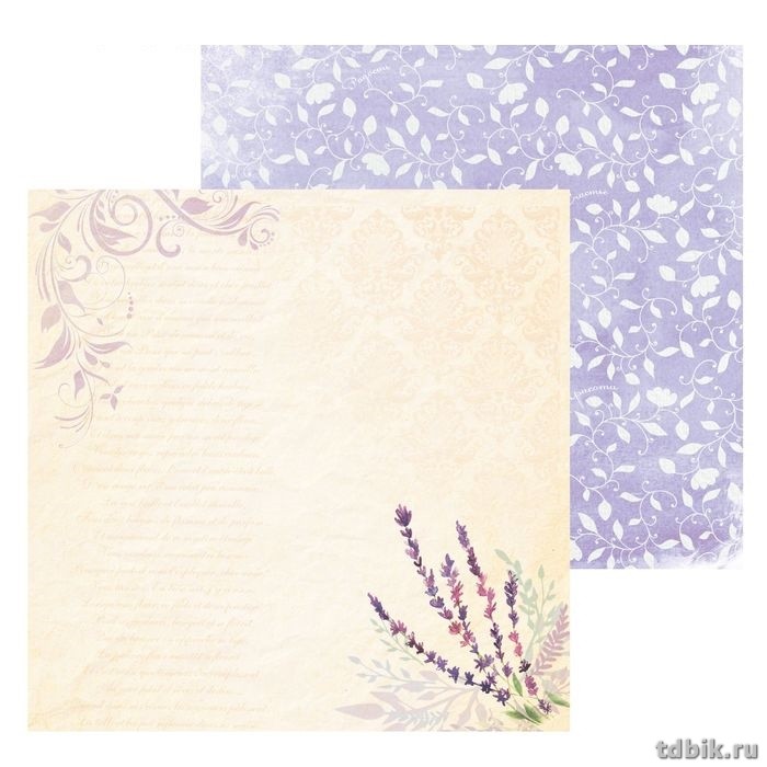 Бумага двусторон. 15,5*15,5см "Веточка"  180гр/м