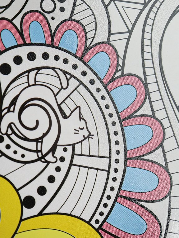 Антистресс Раскраска "Узорный мир" на гребне 32л ПРОФ-пресс