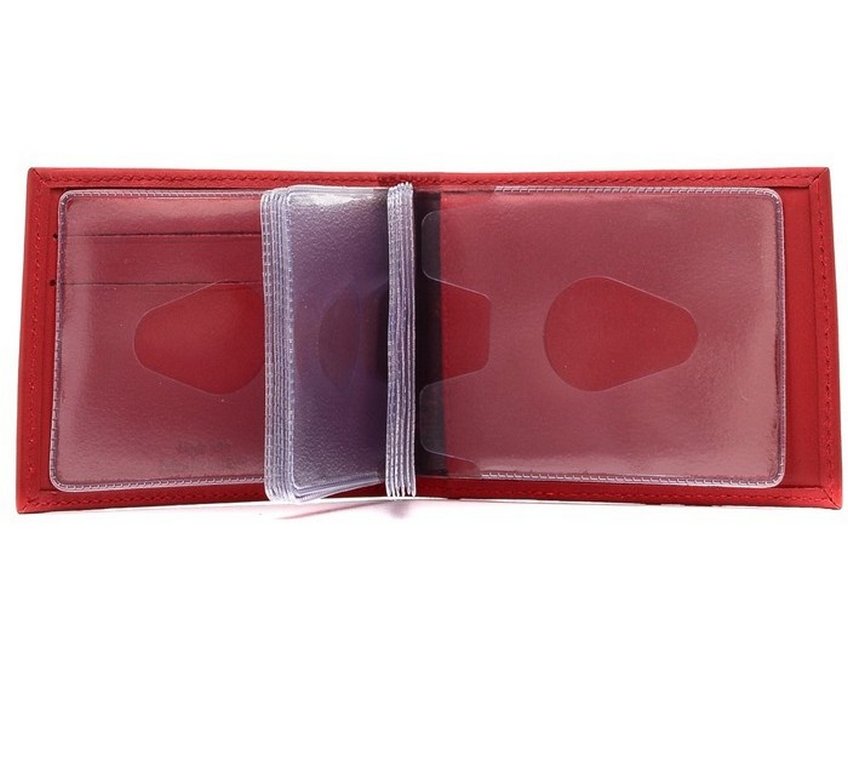 Визитница на 40 визиток D.Morelli "Red-2", нат.кожа