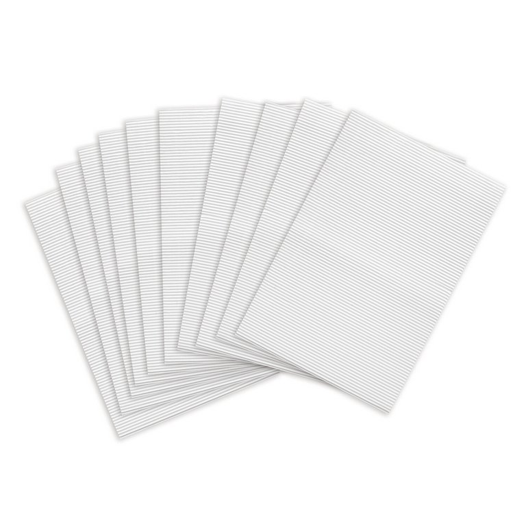 Набор белого картона А4 гофрированного 10л., ОСТРОВ СОКРОВИЩ 297*200