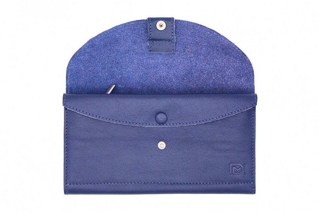 Портмоне D.Morelli женское "Монтана" конверт большое, нат.кожа, цв. фиолетовый