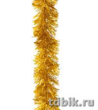 Мишура d  35мм, длина 1м "Праздничная" цвет золото MOROZCO