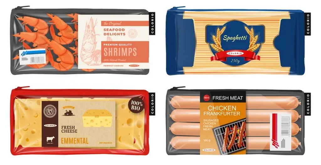 Пенал  универсальный Colorio "Еда" 20*9*0,5  см, ассорти