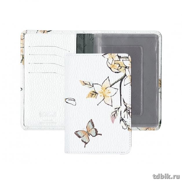 Бумажник водителя D.Morelli "Эльза" нат. кожа принт бабочка