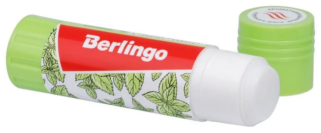 Клей карандаш Berlingo "Aroma", 21г, ароматизированный (мята, лимон, клубника, роза)