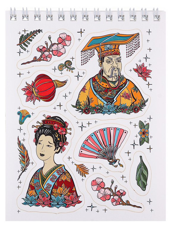 Набор наклеек 150 шт "Мои тату" 16л., А6, MILAND