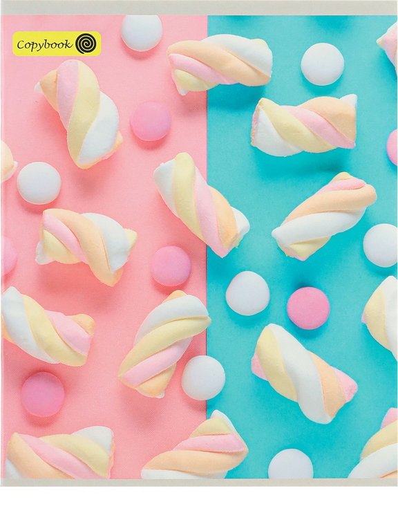 Тетрадь 48 лист кл. А5 на скрепке "РАЗНООБРАЗИЕ СЛАДОСТЕЙ" ассорти Collezione