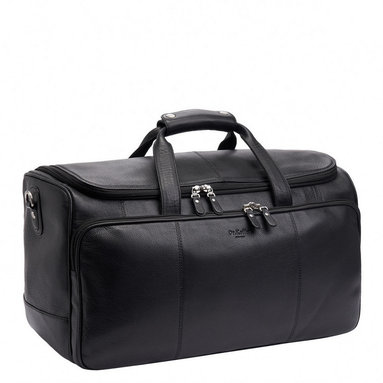 Сумка дорожная Dr.Koffer 50х28х22см нат. кожа, черная