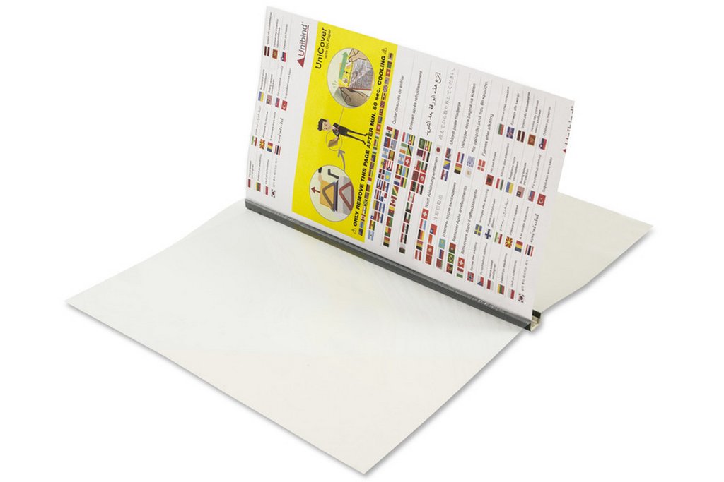 Обложки А4 Unibind комбинир. прозрачная/матовая Flex/Plus  40-60 л., (88шт/уп) алюмин. корешок