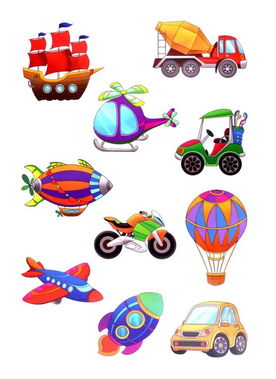 Раскраска с наклейками А3 "Транспорт" ПРОФ-пресс