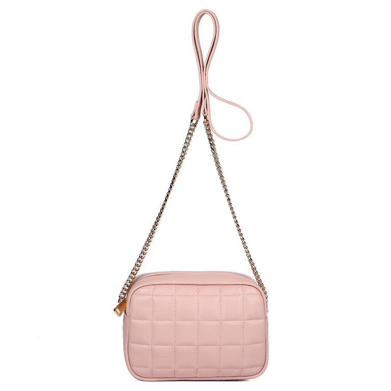 Сумка женская FABRETTI 21х15х7 см, нат. кожа, розовый